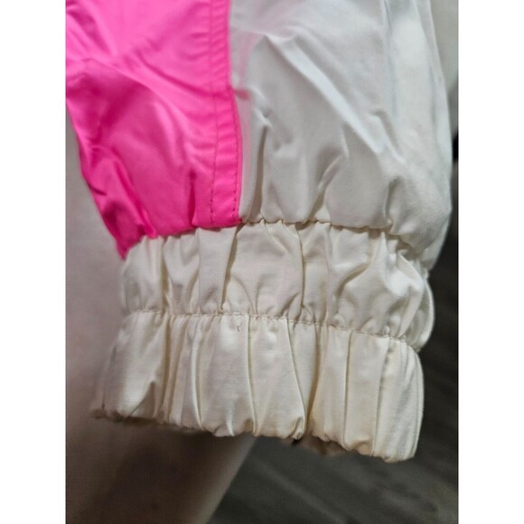 U&I Sport Colorblock Windbreaker Jacket, Black, Pink & White, Lightweight, Sz M - Picture 7 of 16